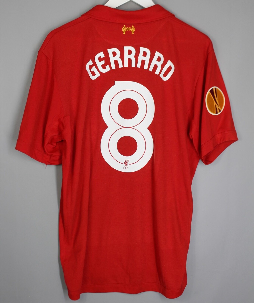 LIVERPOOL 2012/2013 HOME FOOTBALL SHIRT JERSEY WARRIOR SIZE L #8