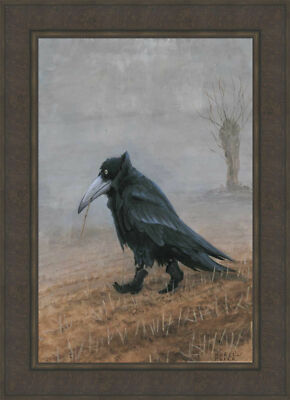 ニーチェ / CROWS KRAHE by Rudi Hurzlmeier 24x33 Crow Raven Black Bird Boots Funny