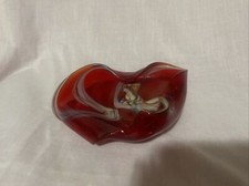 Nasco Japan Astray Trinket Caramelle/Display Piatto Ciotola Vetro/Raimbo Rosso Bianco Vortice