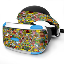 Skin Wrap for Sony Playstation PSVR Headset sticker slap cartoon bomb
