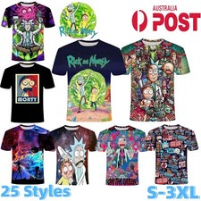 Rick And Morty 3D Print T-Shirt Unisex Men Short Sleeve Tee Shirt Summer Top AU