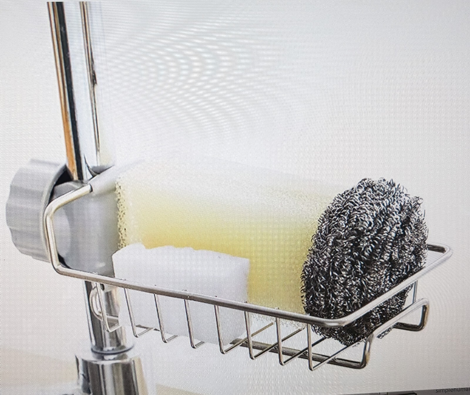 Metal Sponge Holder for Kitchen Sink - Hanging Storage Rack Caddy Organizer-image