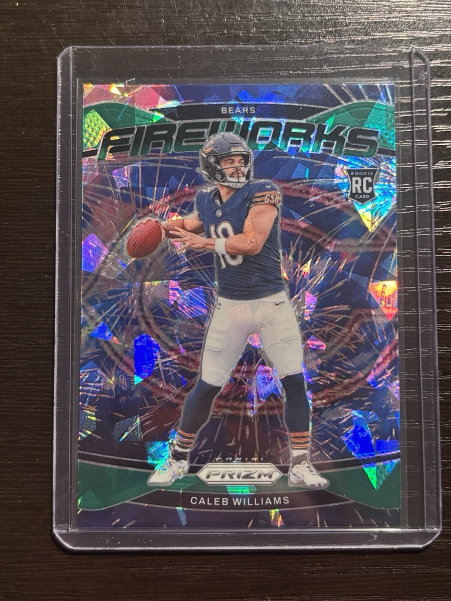 2024 Caleb Williams Panini Prizm Green Cracked Ice Fireworks Rc