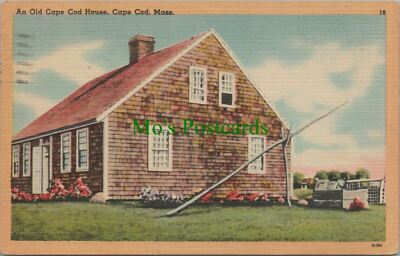 Amerika Postkarte - Ein altes Cape Cod Haus, Cape Cod, Massachusetts RS25192  