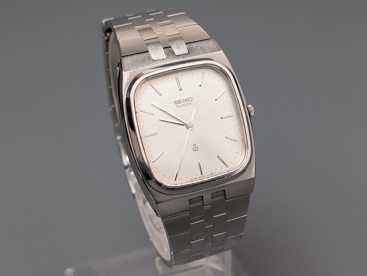 SEIKO 6030-5090 Silver Quartz Men's Watch Vintage 30mm | eBay