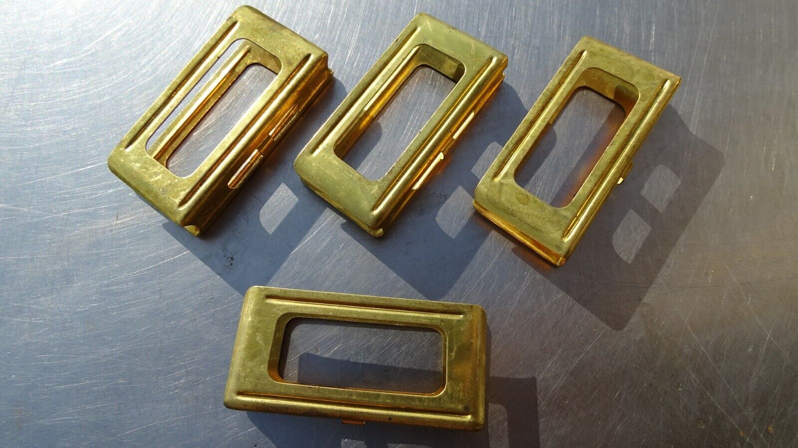 4x orig. ITALIAN CARCANO CLIPPS for 6x 6.5 x52 * made in BRASS * very nice cond 
