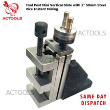 Toolpost Mini Vertical Slide with 50mm Steel Vice 2" Instant Milling Tool Post