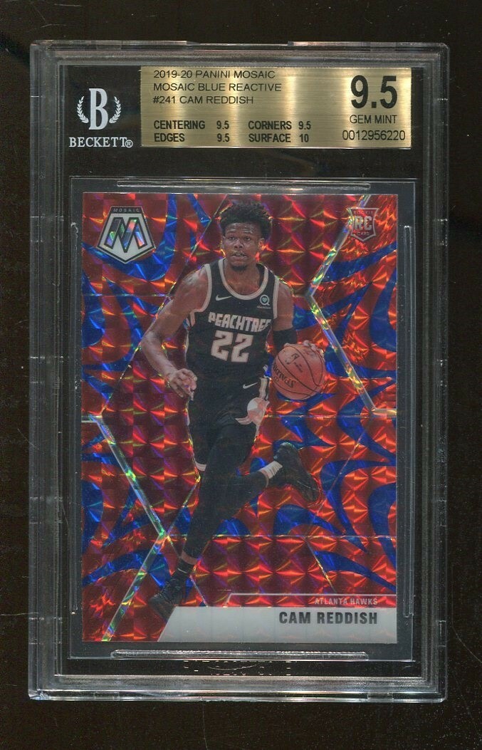 Cam Reddish 2019-20 Panini Mosaic #241 Blue Reactive RC Rookie Hawks BGS 9.5