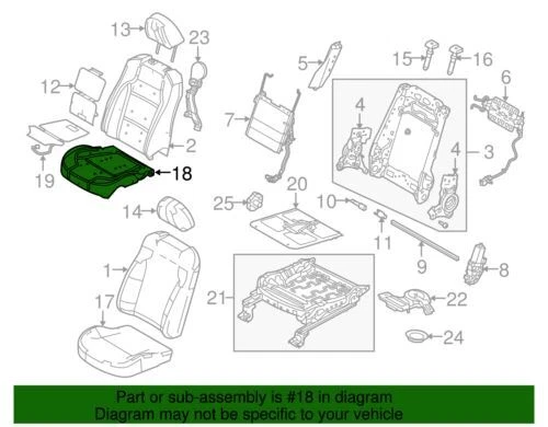 Genuine Ford Taurus 2013-2019 Front Passenger Seat Cushion Pad DG1Z-54632A22-C — 第 2/2 张图片
