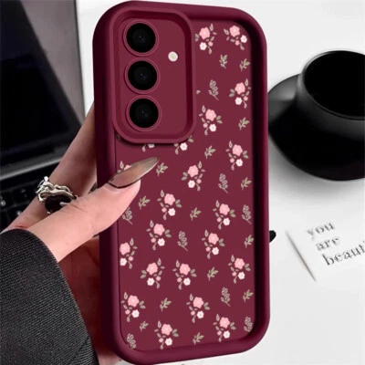 Coque Pour Samsung S25 Ultra S24 FE S23 S22 A16 A15 A55 A35 À motifs Floral Case