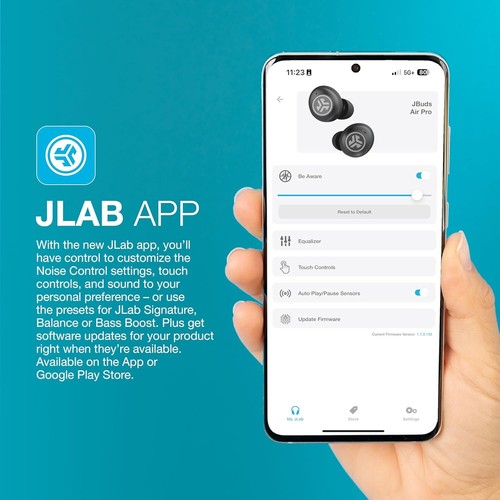 JLab JBuds Air Pro True Wireless Earbuds Schwarz - Bild 6 von 6