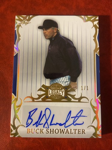 1 OF 1 BUCK SHOWALTER 2023 Leaf BRONX LEGACY AUTO AUTOGRAPH NY YANKEES GREAT 1/1 - 第 1/3 張圖片