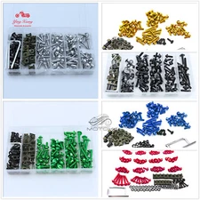 Universal fit Motorcycle Complete Fairing Bolts Kit Fastener Clips Screw Nut Set