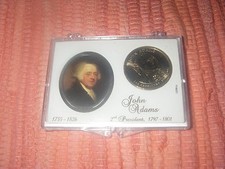 U S PRESIDENTIAL "GOLD" DOLLAR COIN PRESIDENT JOHN ADAMS COLLECTOR CASE 2007