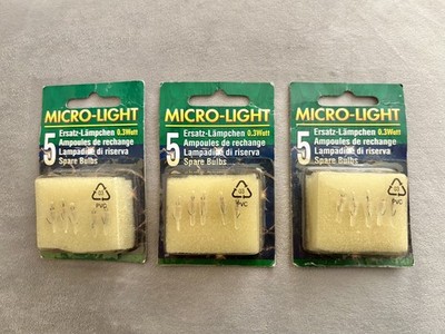 3 Stück (15) Konstsmide Micro Light 0,3 W 2124-050 Ersatz KLAR Weihnachtsglühbirnen