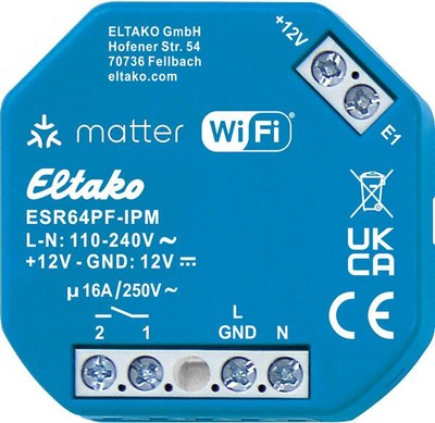 Eltako ESR64PF-IPM Stromstoß-Schaltrelais mit IP, Matter über Wi-Fi