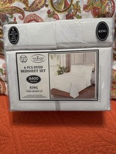 White King 6 Piece Sheet Set Include 2 Extra Pillow Cases New In Package