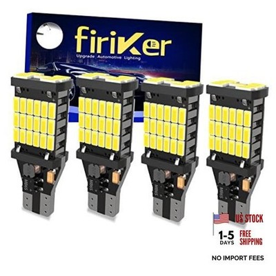 4PCS Super Bright 921 T15 912 W16W LED Reverse Lights, Error Free 904 White