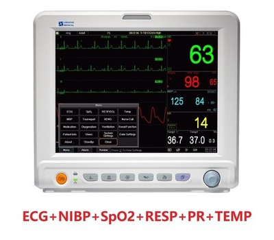 LEPU 12,1'' Multiparameter-Patientenmonitor mit EKG NIBP SpO2 RESP PR TEMP (Neu)