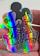 Disneyland Club 33 Members logo 3" Holographic Decal Combo