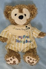 Walt Disney World My First Bear Pre Duffy Plush Hidden Mickey in Pajamas Bib