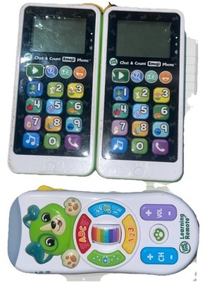 Leap Frog 2 Emoji Phone.  1 T V Remote  All Working Set Of 3  Kids Smart Toys