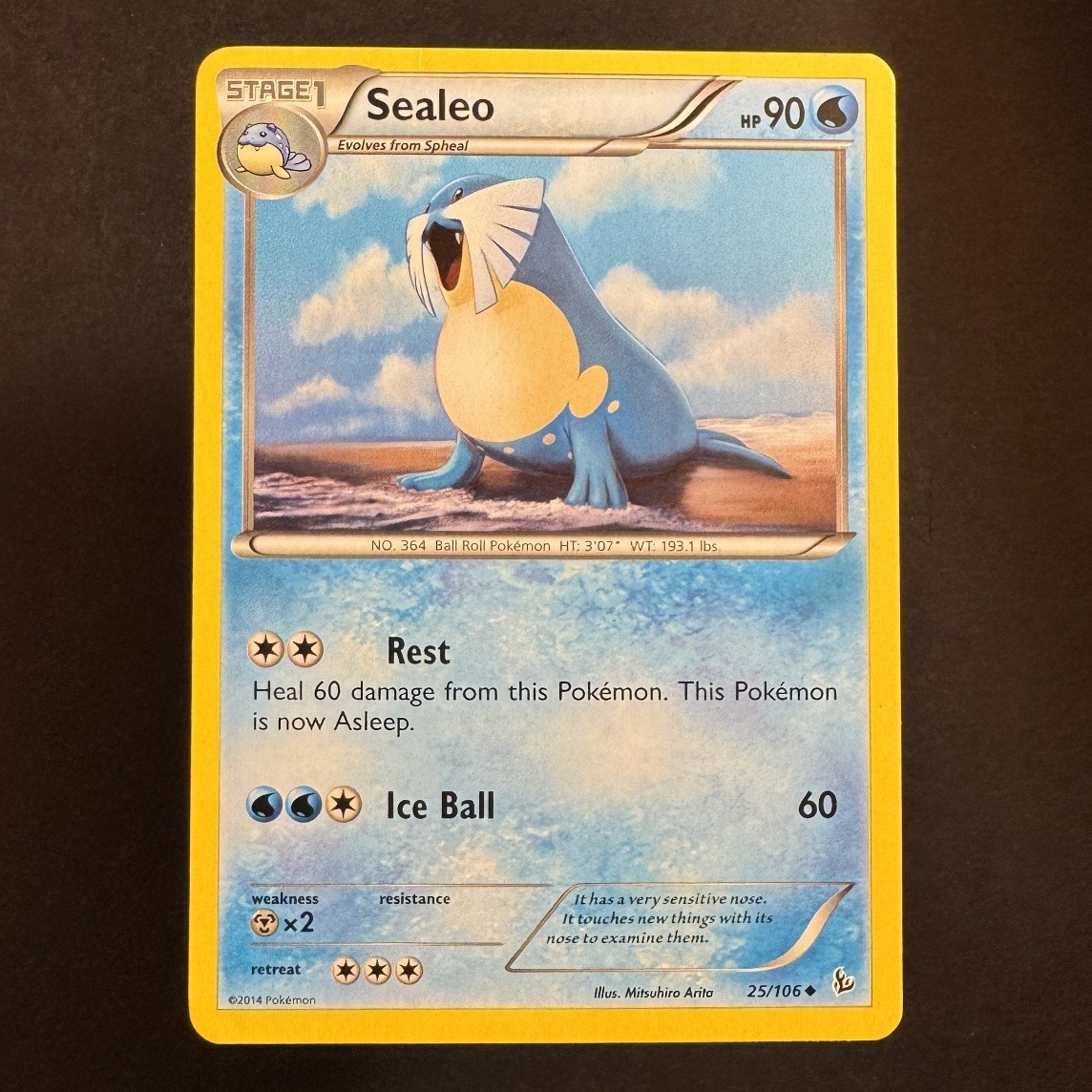 Sealeo - 25/106 - Flashfire - Pokemon - Uncommon - Played