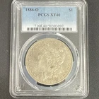1886 O PCGS XF40 Morgan Dollar 90% Silver $1 US New Orleans Mint Key Date