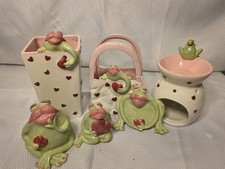 Ceramic Frog Bathroom Set