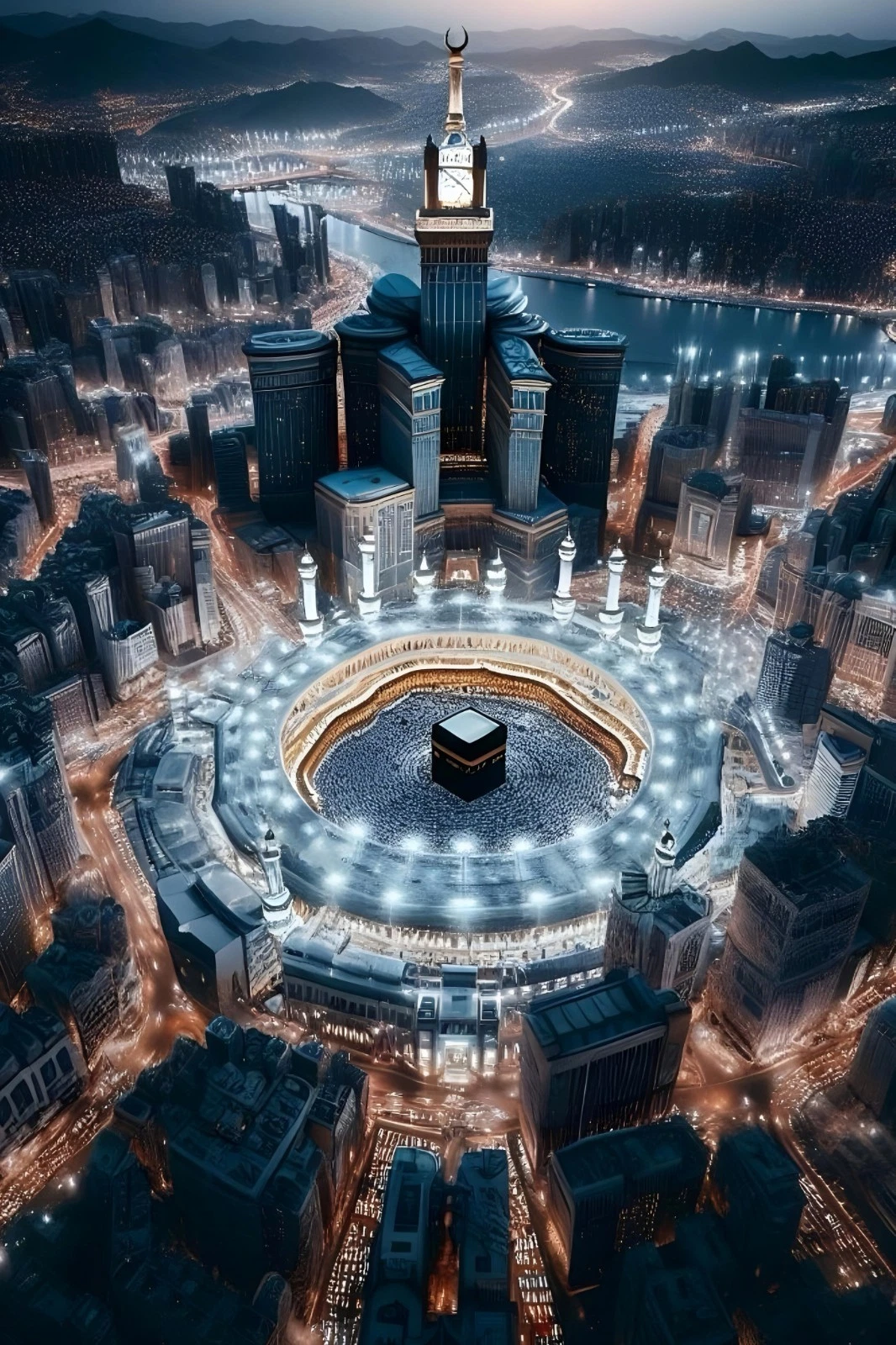 Al Kabba Religious Mecca Temple Islam Religion Wall Art Framed Canvas Pictures