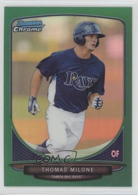 2013 Bowman Draft Picks Chrome Green Refractor 17/75 Thomas Milone #BDPP42 sh7