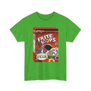 Wacky Packages Frite Loops Cereal Printed T-Shirt Funny Froot Loops Parody