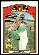 1972 Topps Angel Mangual Oakland Athletics #62
