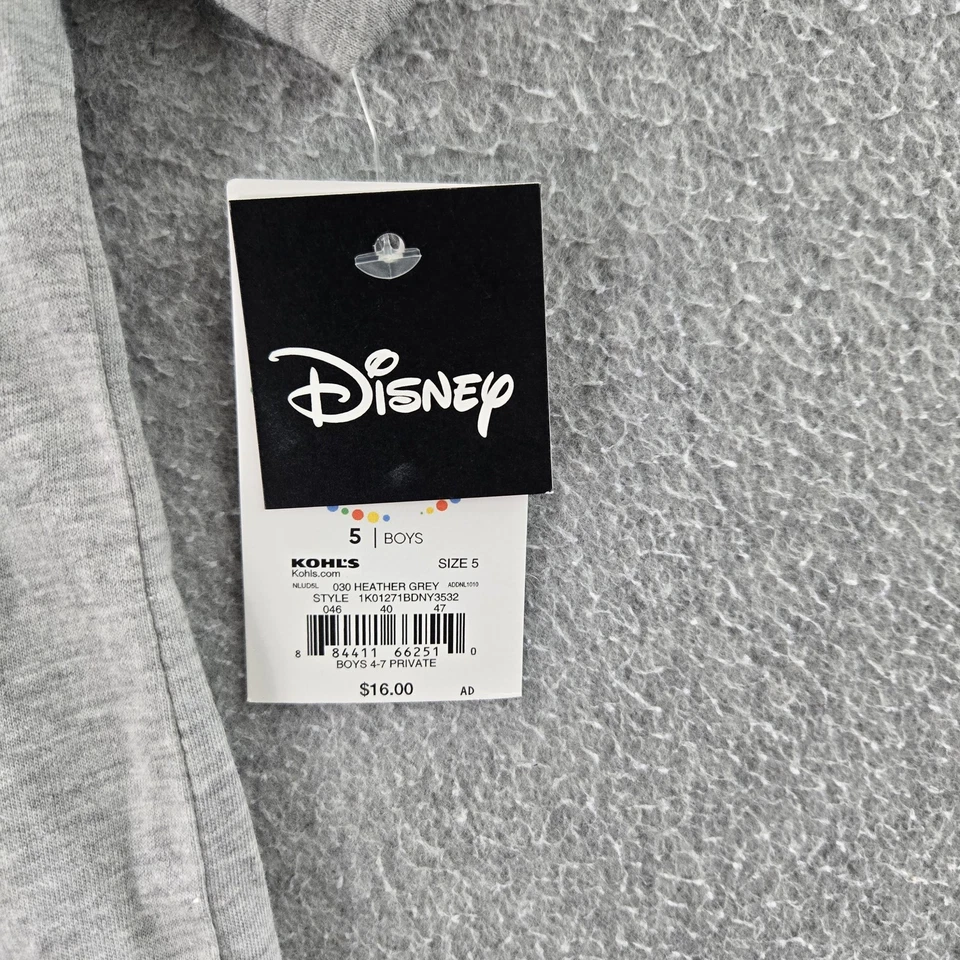 Camisa Disney Niños 5 Gris Estampado Gráfico Logo Spellout Ropa Activa Manga Corta Nueva con Etiquetas Foto 4 de 4