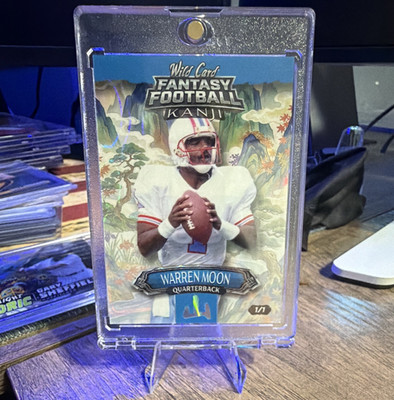 Wild Card Fantasy Football Kanji Warren Moon Houston Oilers FMKMRA1-WM 1/1