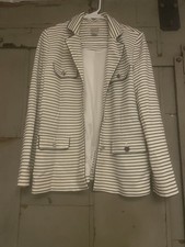 Chicos Women  s Blazer Striped Size 1 is Size 8-10 