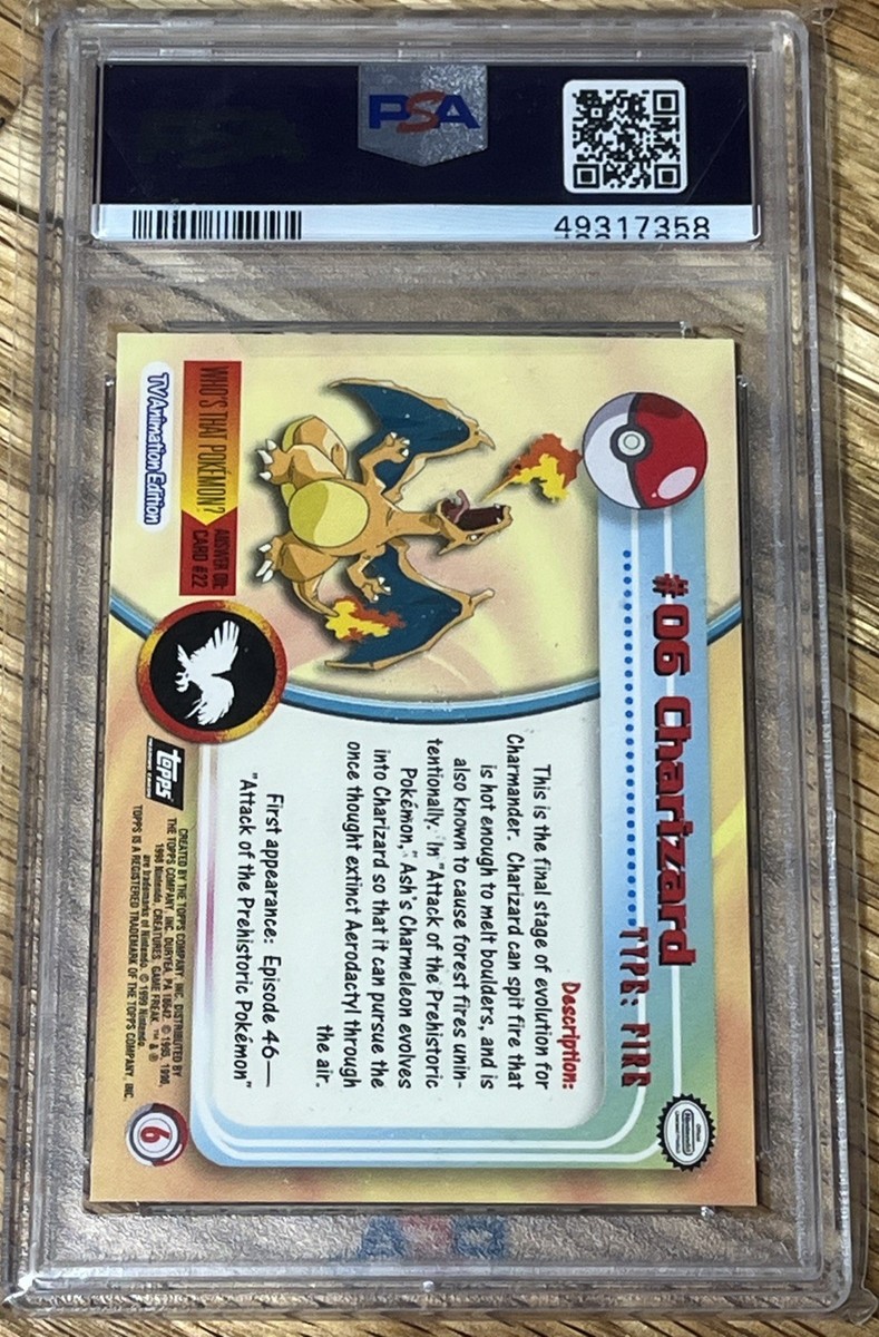 1999 TOPPS POKEMON TV RAINBOW FOIL #6 CHARIZARD PSA 9 | eBay