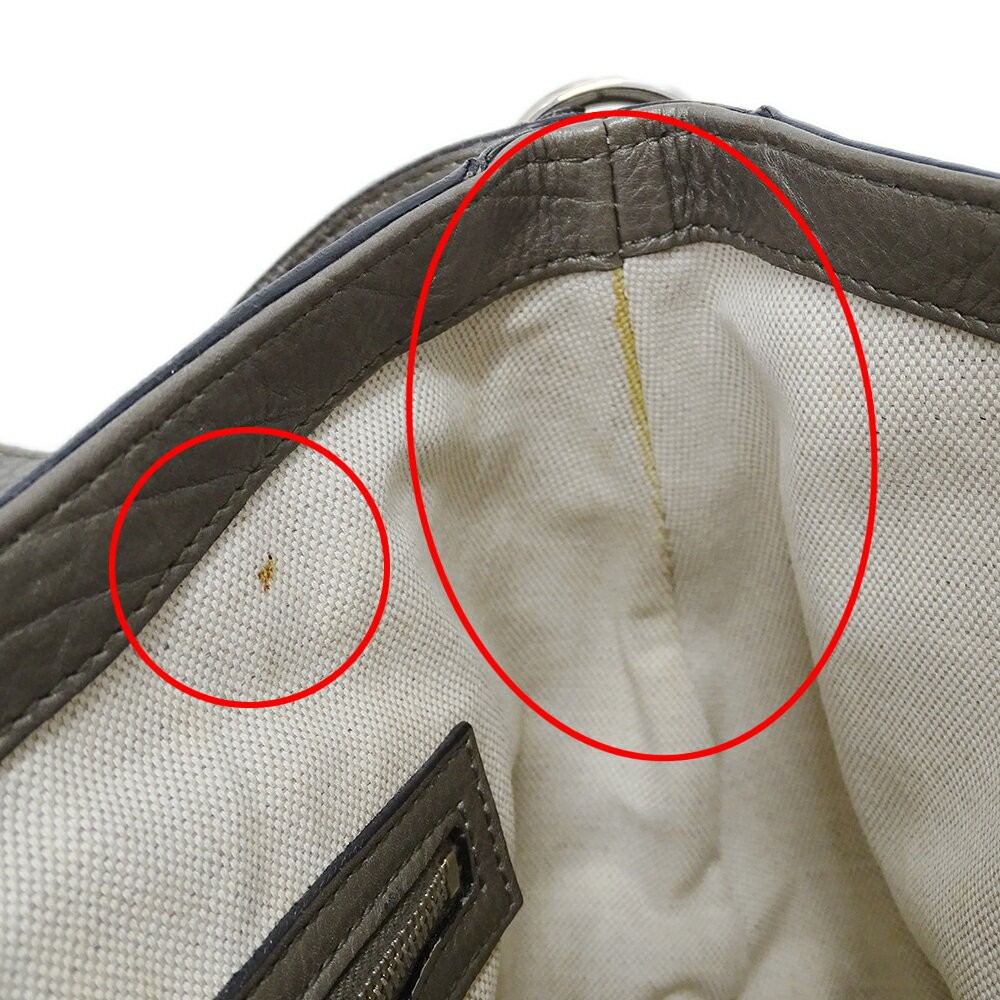 GUCCI Women's Horsebit Shoulder Bag  Bronze Metallic Gray Bamboo Leather 240266 thumbnail 7