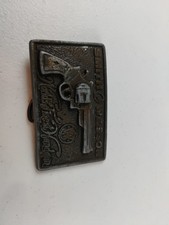 Brass Smith And Wesson Worlds Finest Handgun Belt Buckle Free Shipping