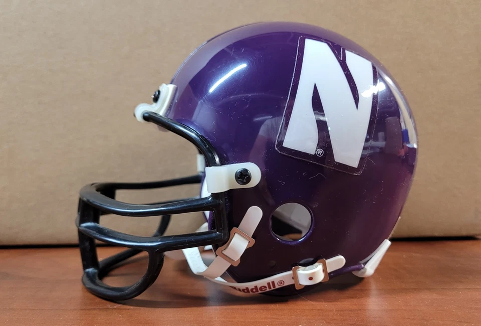 Мини-шлем NORTHWESTERN WILDCATS Riddell (черная маска для лица) - Изображение 2 из 4