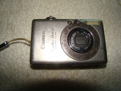 Good Working Canon PowerShot SD400 Digital ELPH -Tested w/ Battery, No Charger