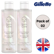 Gillette Venus Skin Care 2-in-1 Gentle Gel Cleanser Shave Gel 190ml - Pack of 2 30.24 per litre