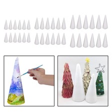 12x Craft Foam Cones Foam Tree Cones Handmade Gnomes DIY Home Project