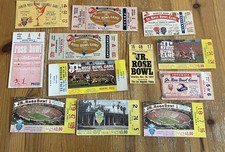 12 TIX! 1949-1977 JR. ROSE BOWL FOOTBALL GM FULL TICKETS & STUBS LOT-PASADENA