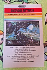 Imagic Demon Attack  Manual (Original) (HQ)