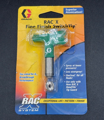 #ad GRACO RAC X FFLP SwitchTip 410 Fine Finish Low Pressure Spray Tip Green $24.00