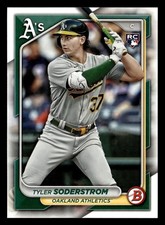 Tyler Soderstrom 2024 Bowman #15 Oakland Athletics ROOKIE - Free Shipping