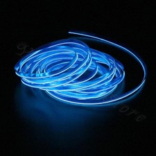 Car DIY LED EL Wire Cold Blue Light Lamp Neon Lamp Interior Atmosphere Decor 3M