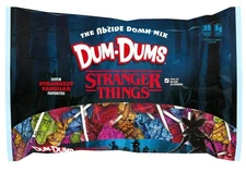 10.2oz/44ct DUM-DUMS Candy STRANGER THINGS Upside Down Mixed Lollipops HALLOWEEN