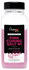 Crave Pink Curing Salt #1 2.0 LB JAR - Prague Powder, Instacure #1- Made in USA